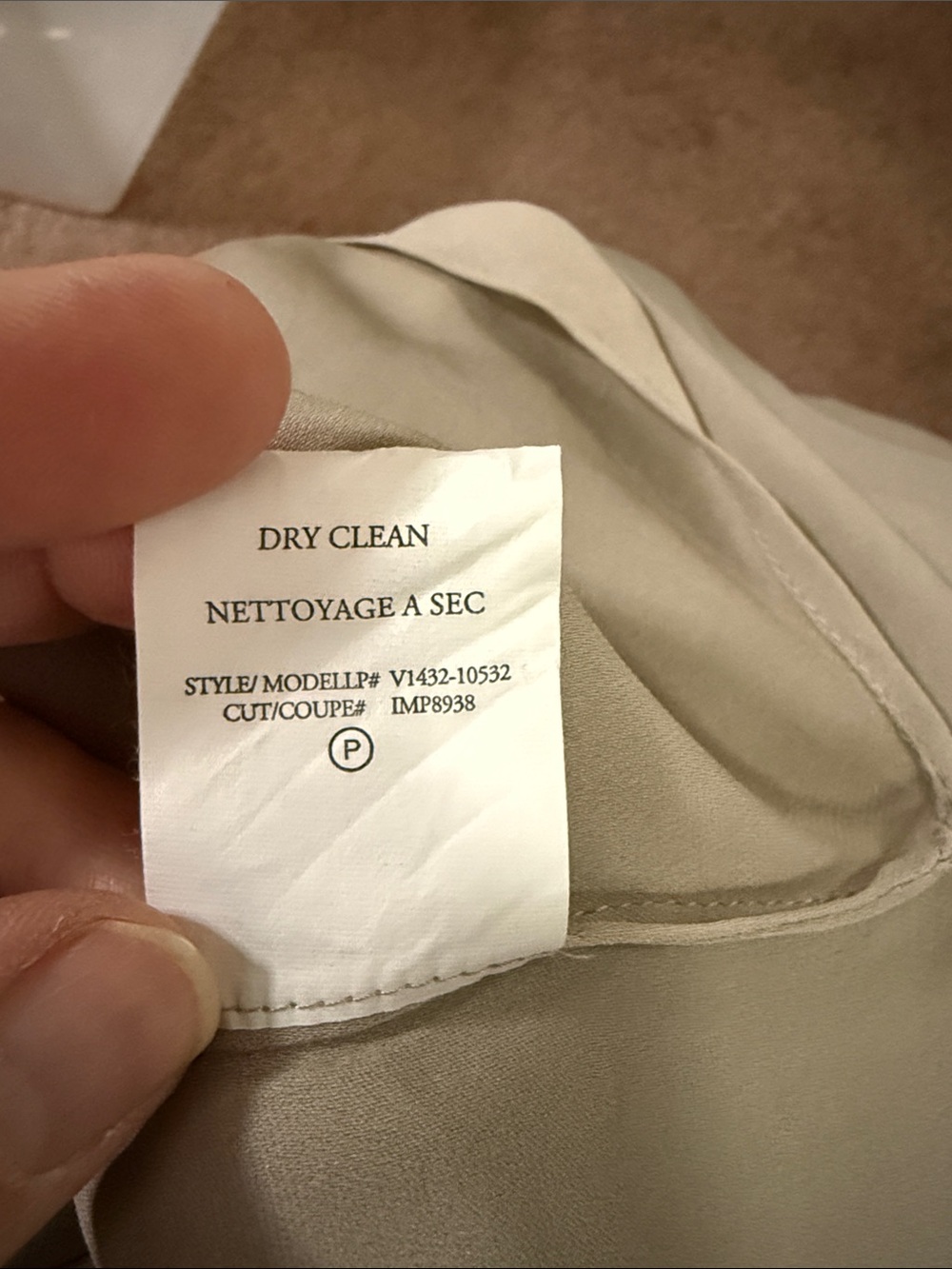 Vince Soft Taupe Silk Blouse - Picture 5 of 5